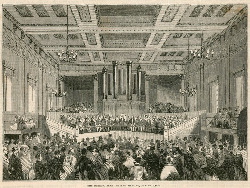 The Metropolitan Drapers Meeting at Exeter Hall, London by English School