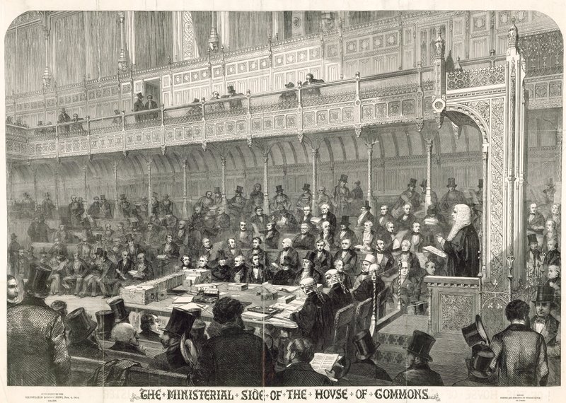 The Ministerial Side of the House of Commons by English School