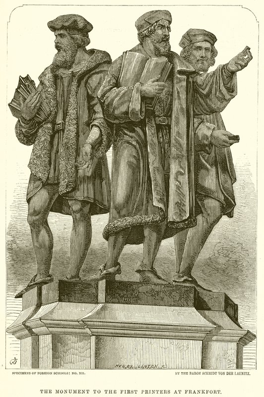 The Monument to the First Printers at Frankfort by English School