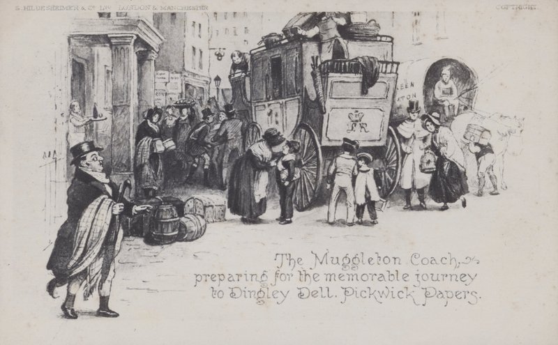 The Muggleton Coach, Preparing for the Memorable Journey to Dingley Dell, Pickwick Papers by English School