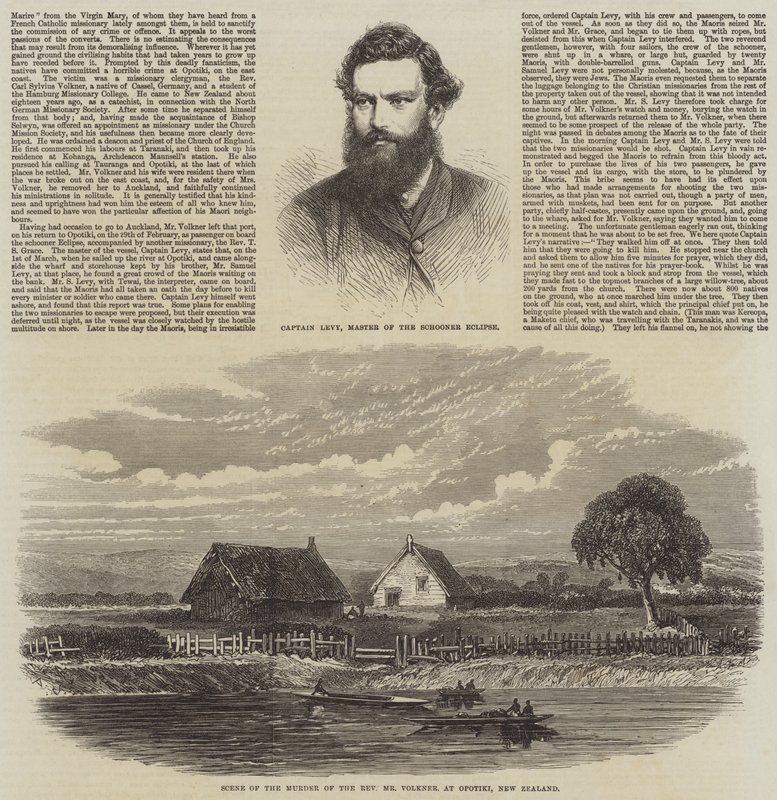 The Murder of a Missionary by the Maoris in New Zealand by English School