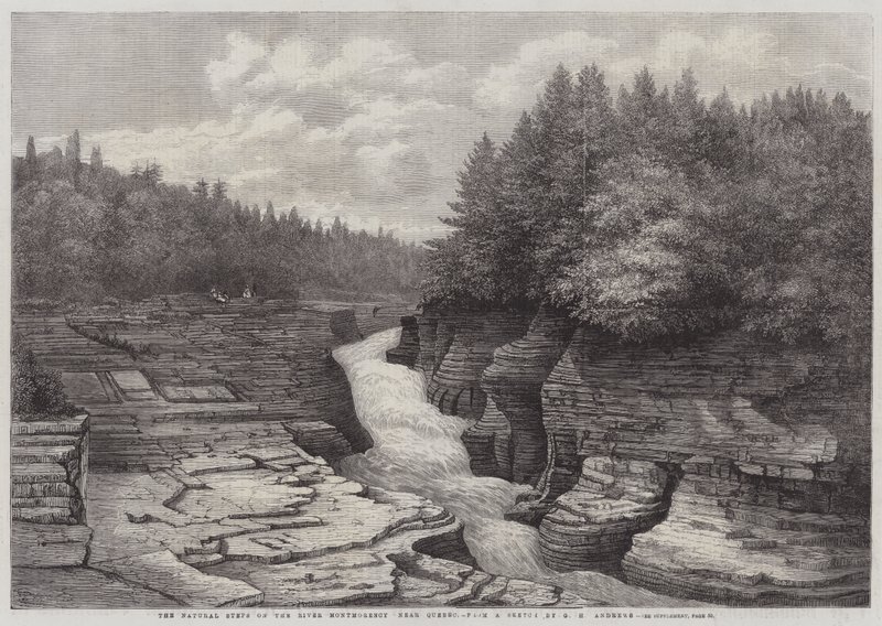 The Natural Steps on the River Montmorency, near Quebec by English School