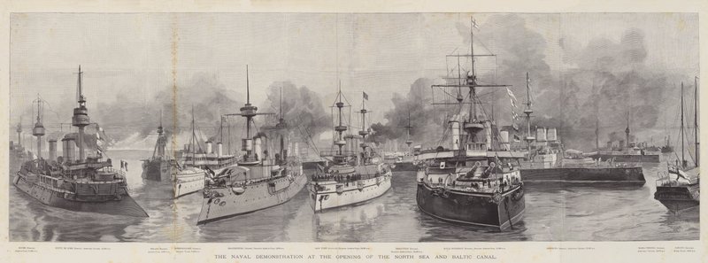 The Naval Demonstration at the Opening of the North Sea and Baltic Canal by English School