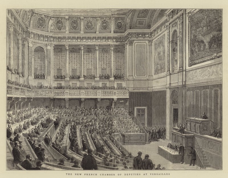 The New French Chamber of Deputies at Versailles by English School