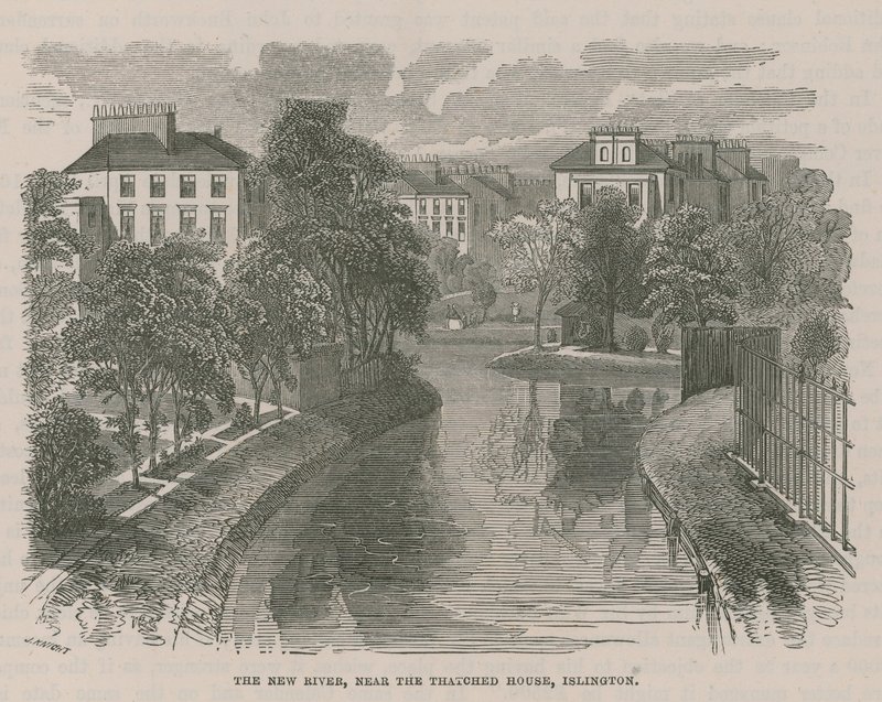 The New River Head, near the thatched house, Islington by English School
