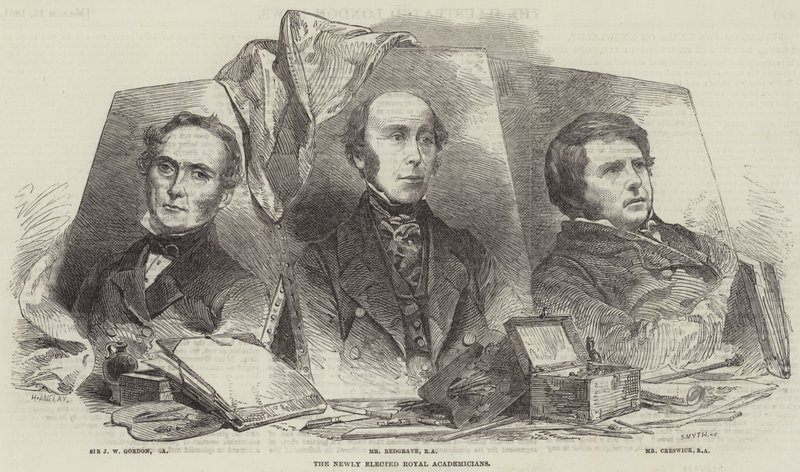 The Newly Elected Royal Academicians by English School