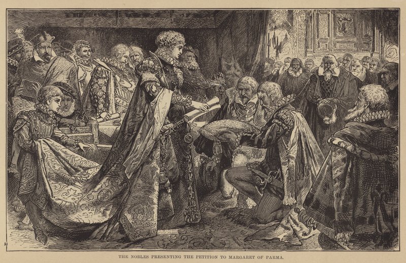 The Nobles Presenting the Petition to Margaret of Parma by English School
