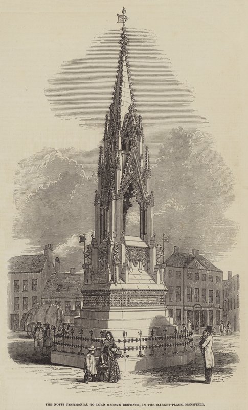 The Notts Testimonial to Lord George Bentinck, in the Market-Place, Mansfield by English School
