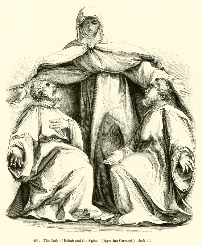 The Oath of Rahab and the Spies, Agostino Carracci, Joshua ii by English School