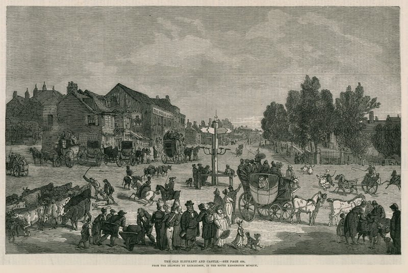 The Old Elephant and Castle by English School