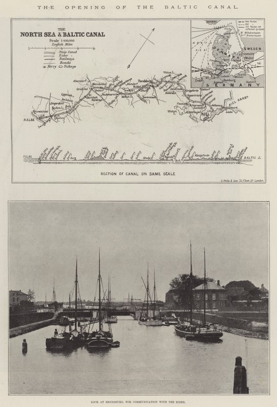 The Opening of the Baltic Canal by English School