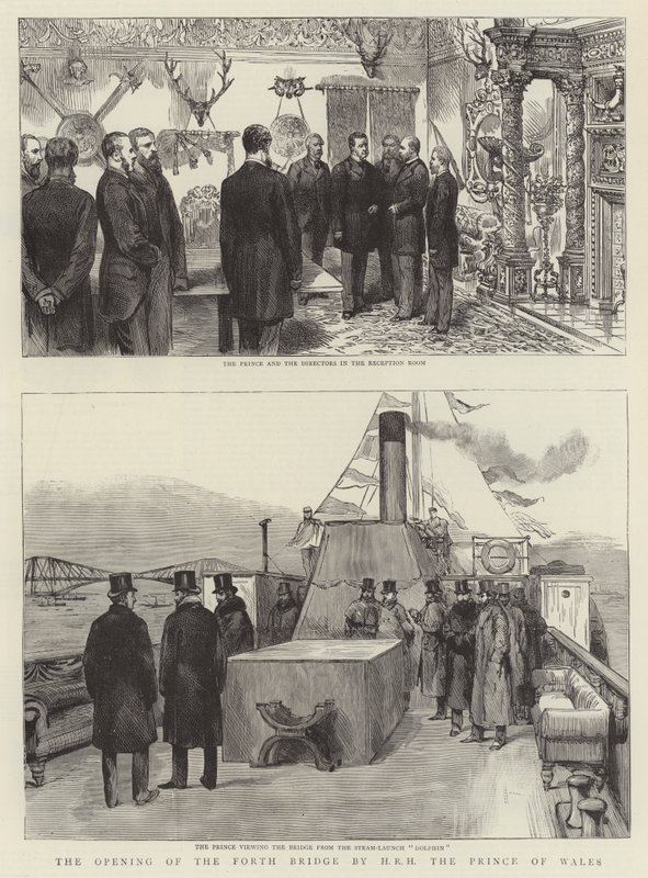 The Opening of the Forth Bridge by HRH the Prince of Wales by English School