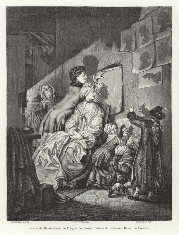 The Origin of Painting: a Family Making Chinese Shadows by English School