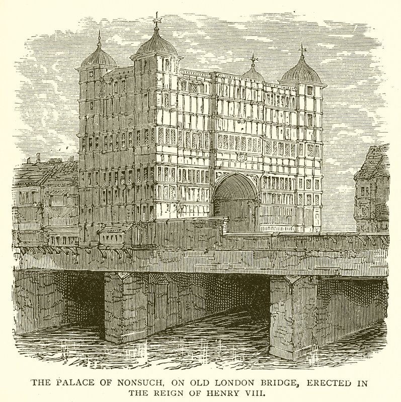 The Palace of Nonsuch, on Old London Bridge, Erected in the Reign of Henry VIII by English School