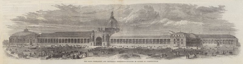 The Paris Permanent and Universal Exhibition Building in Course of Construction by English School