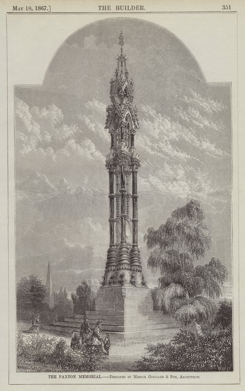The Paxton Memorial (engraving) by English School