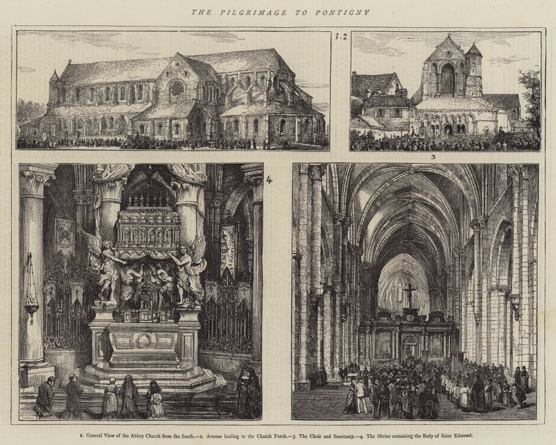 The Pilgrimage to Pontigny (engraving) by English School