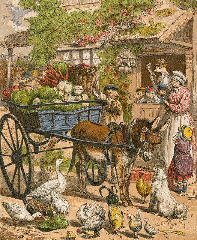 The Porker Family Who Stayed at Home to Eat Roast Beef by English School