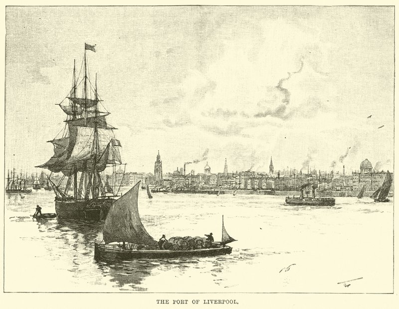 The Port of Liverpool by English School