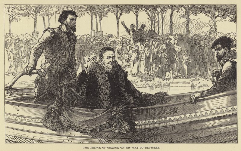 The Prince of Orange on his Way to Brussels by English School