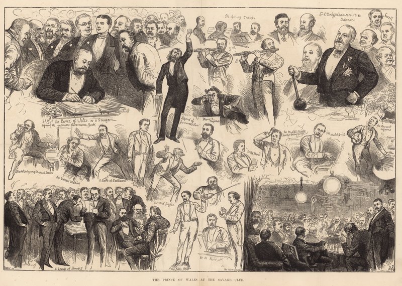 The Prince of Wales at the Savage Club by English School