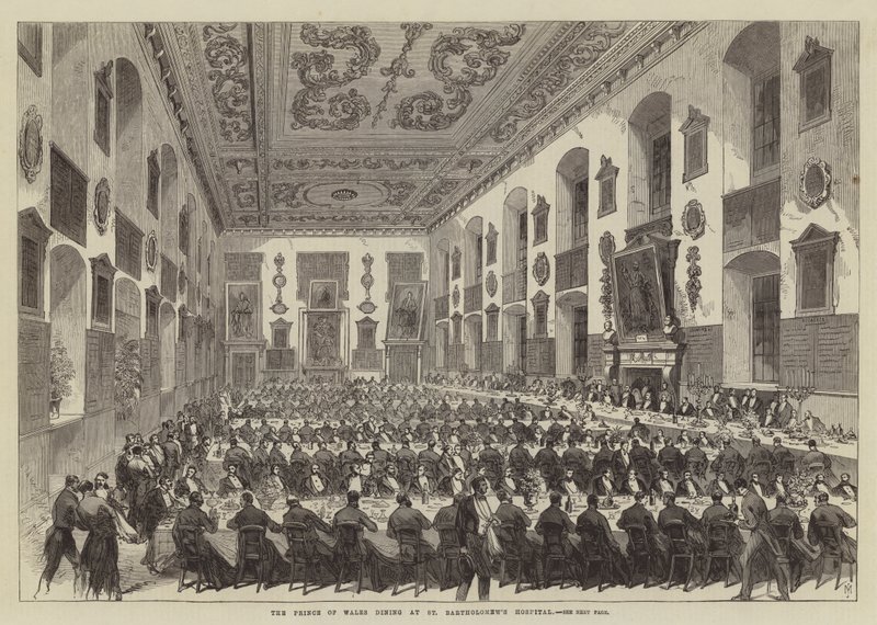 The Prince of Wales dining at St Bartholomew