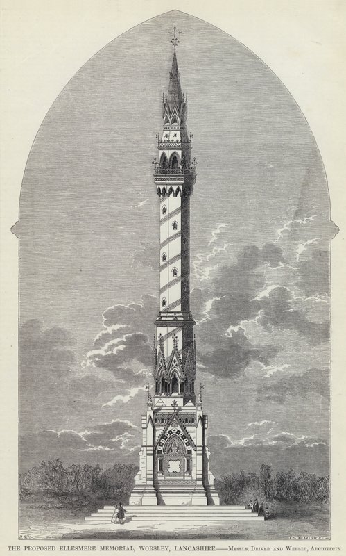 The Proposed Ellesmere Memorial, Worsley, Lancashire by English School