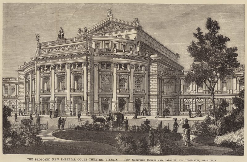 The Proposed New Imperial Court Theatre, Vienna by English School