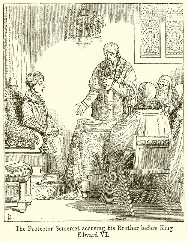 The Protector Somerset Accusing His Brother Before King Edward VI by English School