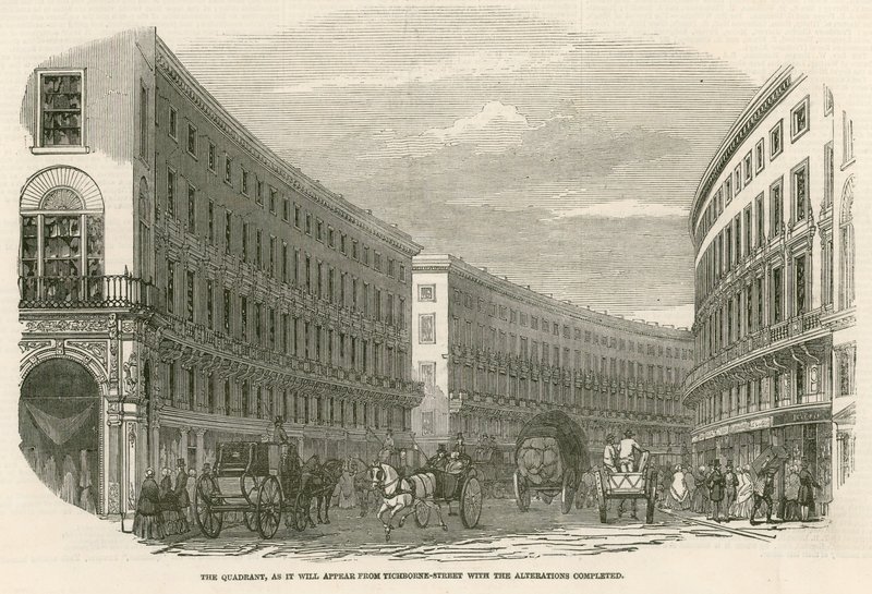 The Quadrant, Regent Street, London, as it Will Appear from Tichborne Street with the Alterations Completed by English School