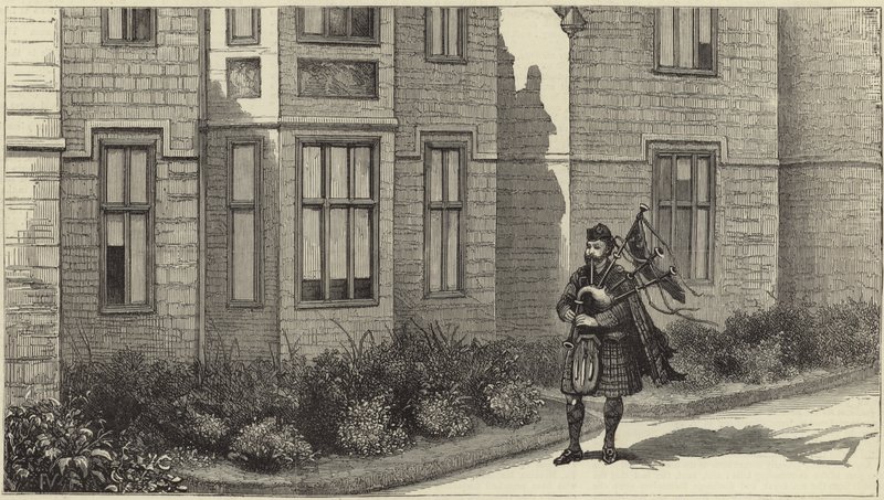 The Queen at Balmoral by English School