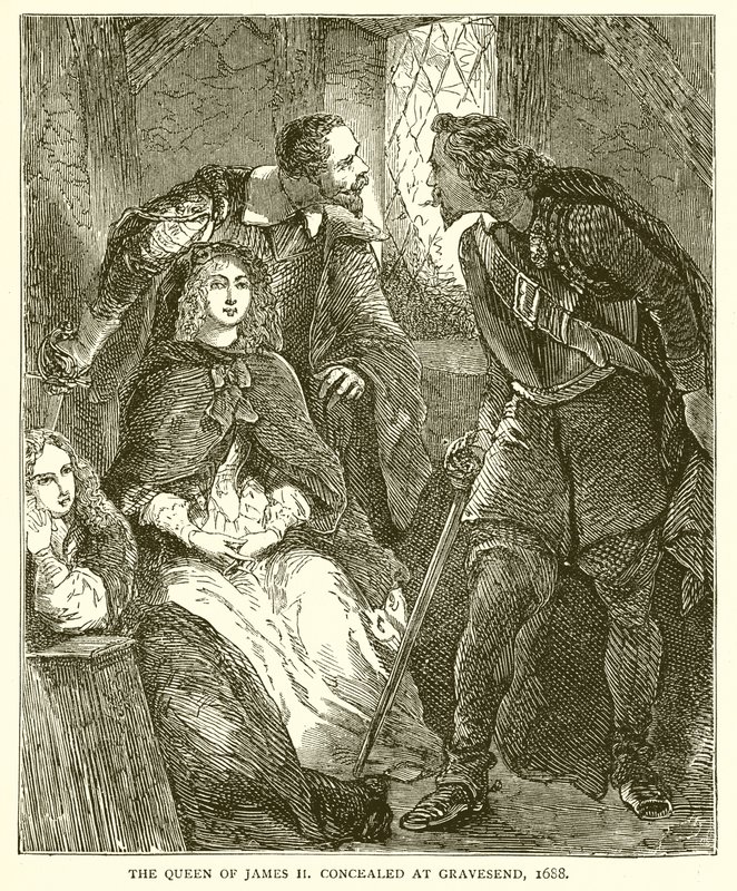 The Queen of James II Concealed at Gravesend, 1688 by English School
