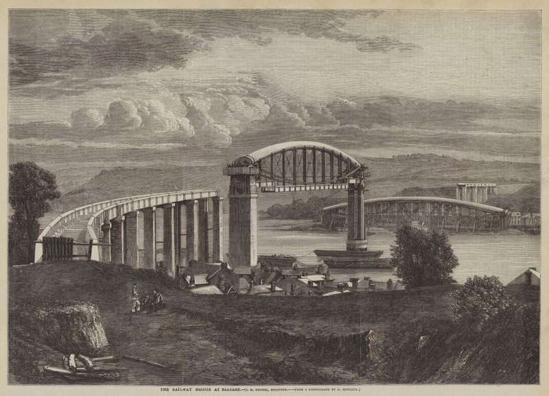 The Railway Bridge at Saltash, I K Brunel, Engineer by English School