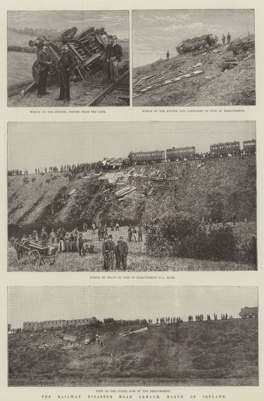 The Railway Disaster near Armagh, North of Ireland by English School