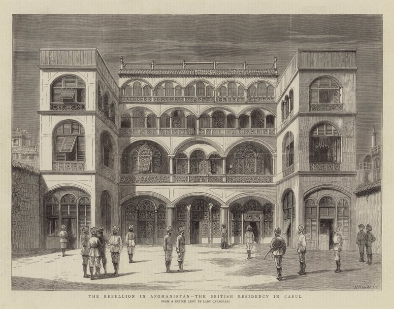 The Rebellion in Afghanistan, the British Residency in Cabul by English School