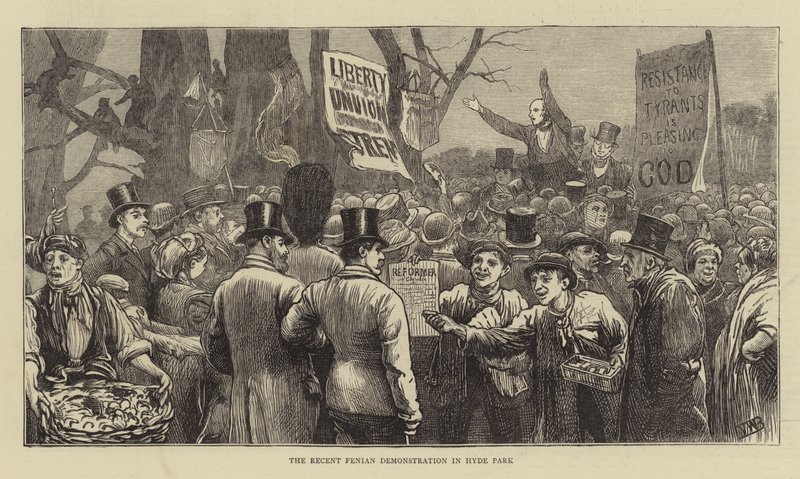 The Recent Fenian Demonstration in Hyde Park by English School