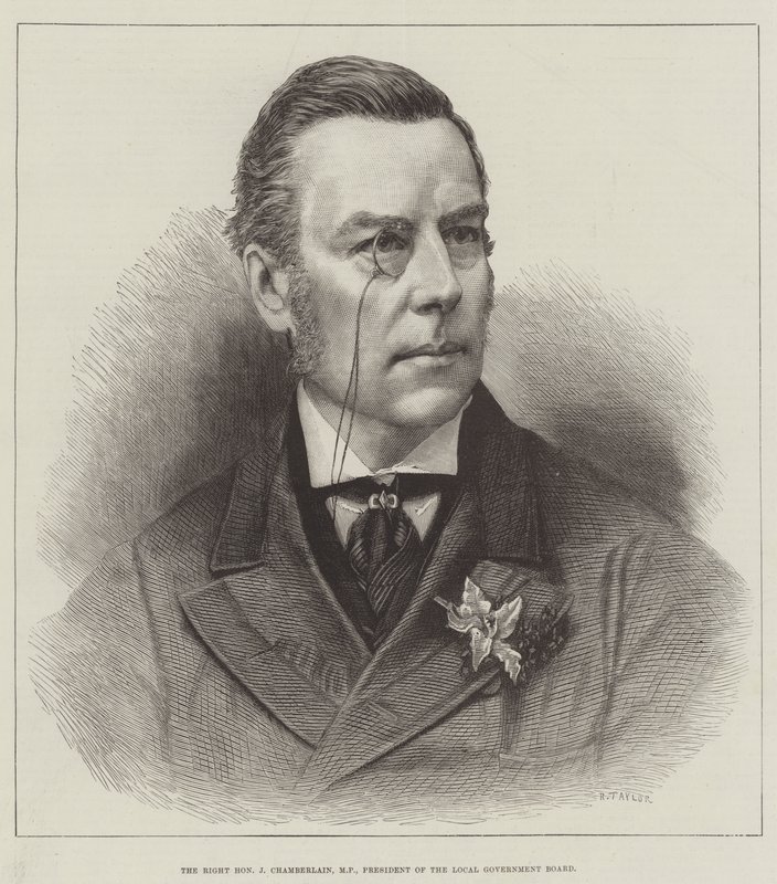 The Right Honourable J Chamberlain, MP, President of the Local Government Board by English School
