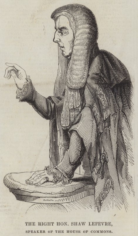 The Right Honourable Shaw Lefevre, Speaker of the House of Commons by English School