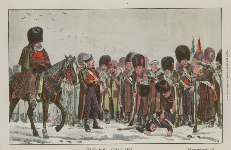 The Roll Call, 1892 by English School