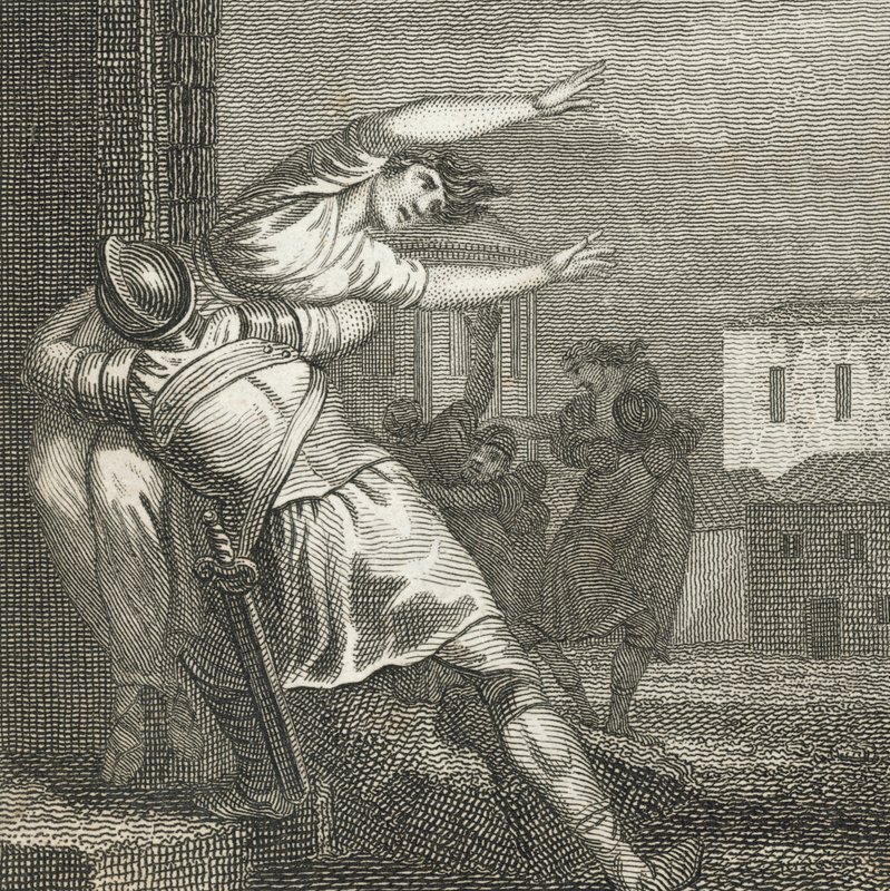 The Romans Carrying Off the Sabine Women by English School