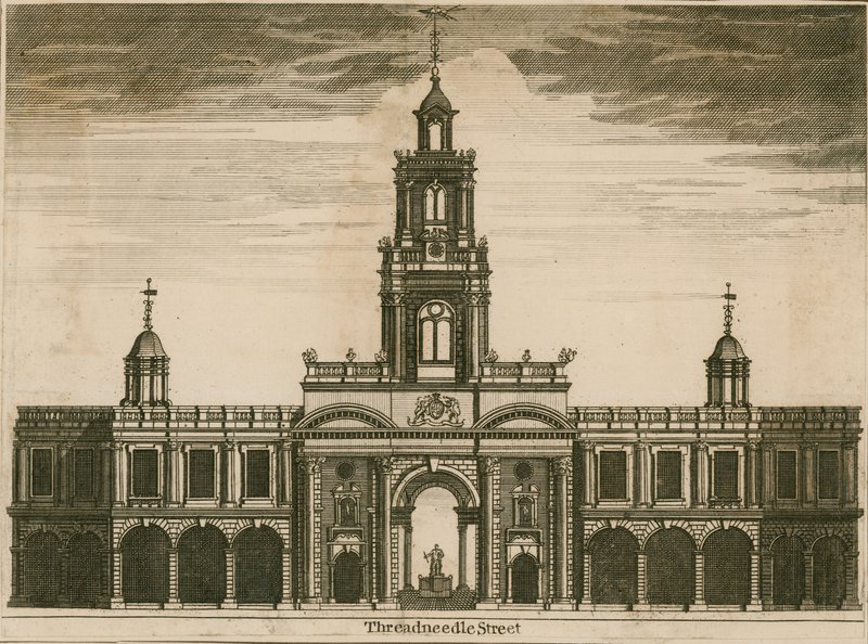 The Royal Exchange, Threadneedle Street, London by English School