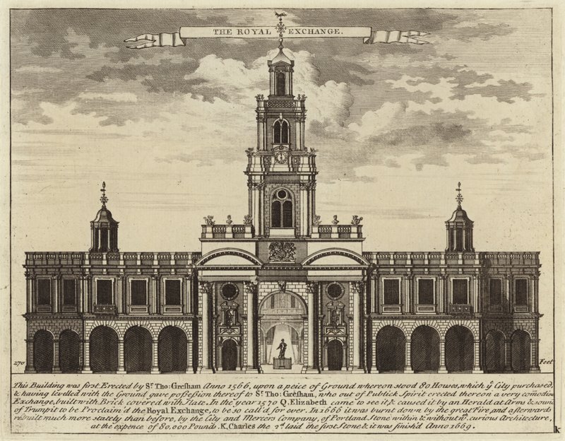 The Royal Exchange in the City of London by English School