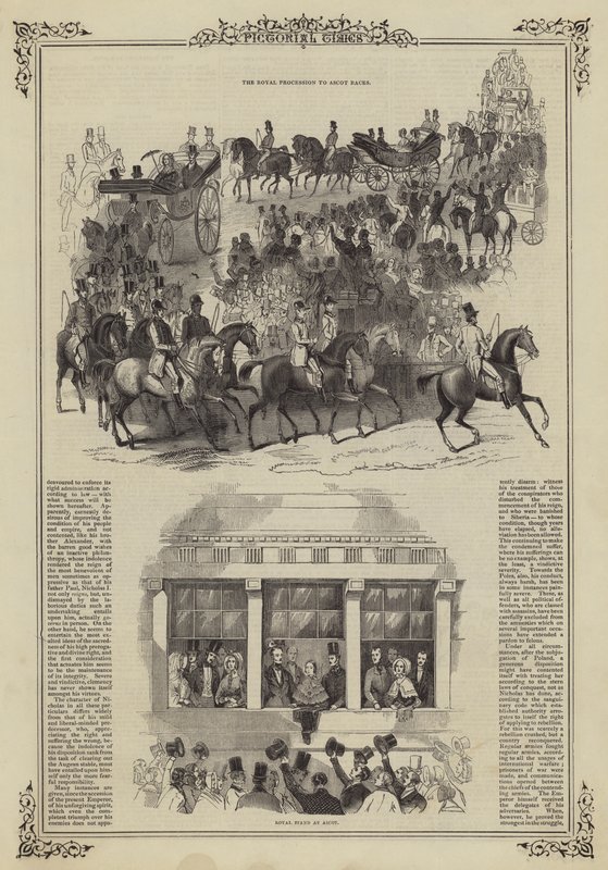 The Royal Procession to Ascot Races by English School