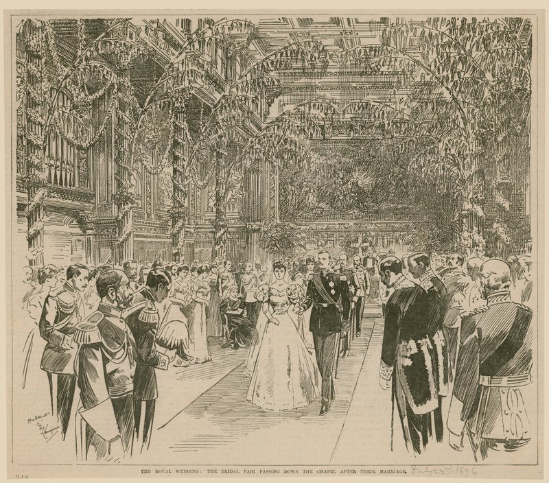 The Royal Wedding, 23 July 1896 by English School
