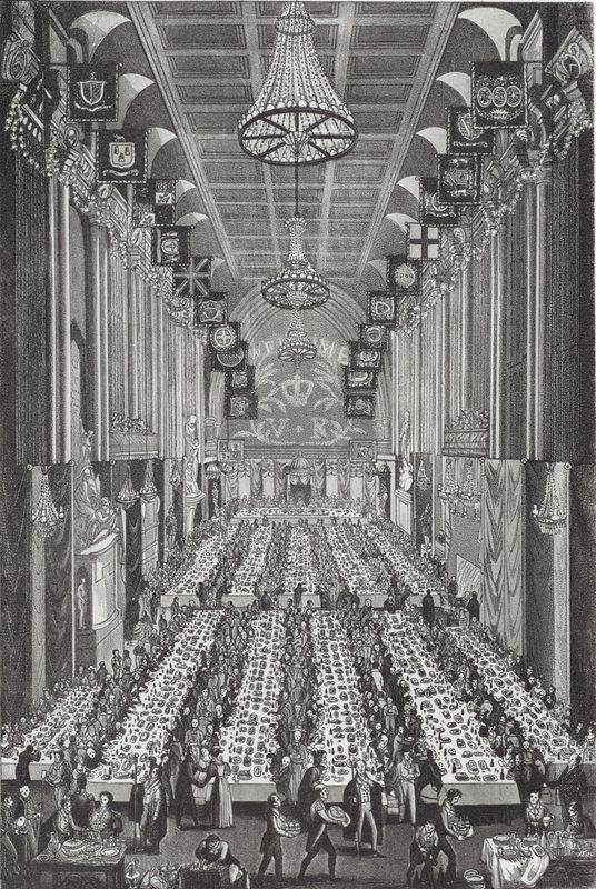 The Royal Banquet at Guildhall on 9 November 1837 by English School