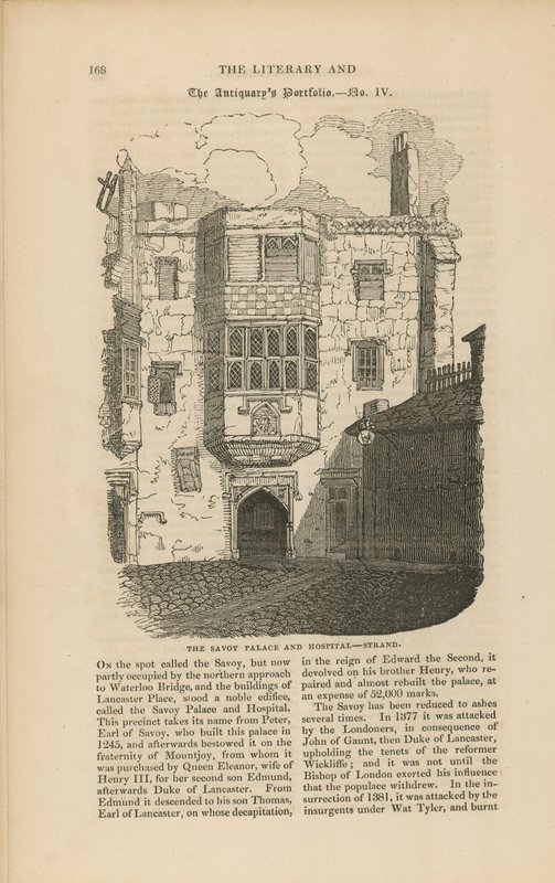 The Savoy Palace and Hospital on the Strand by English School