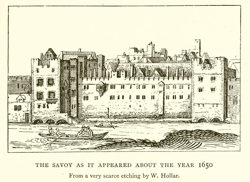 The Savoy as it appeared about the Year 1650 by English School