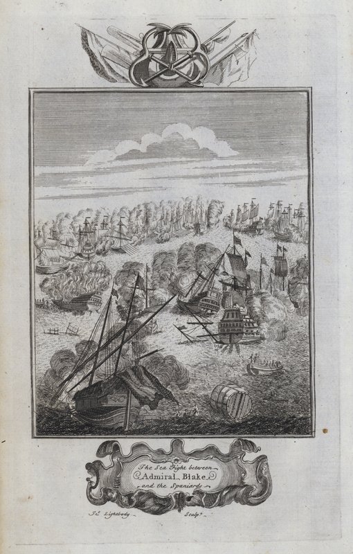 The Sea Fight between Admiral Blake and the Spaniards by English School