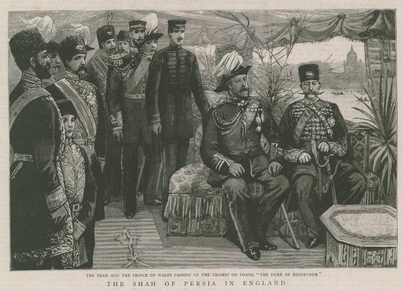 The Shah and the Prince of Wales Passing up the Thames on Board The Duke of Edinburgh by English School