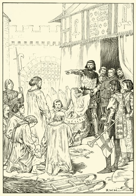 The Six Men of Calais by English School